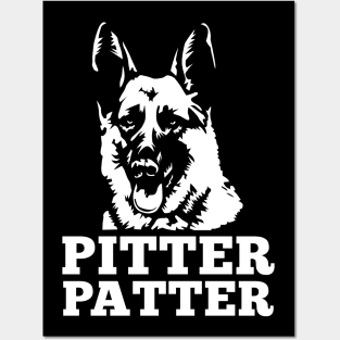 German Shepherd Pitter Patter Cute Gift Posters and Art